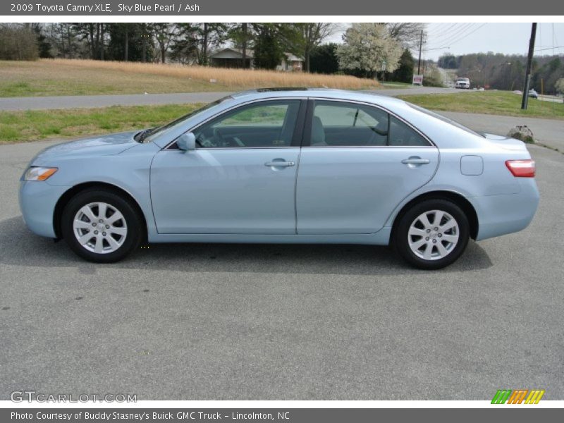 Sky Blue Pearl / Ash 2009 Toyota Camry XLE