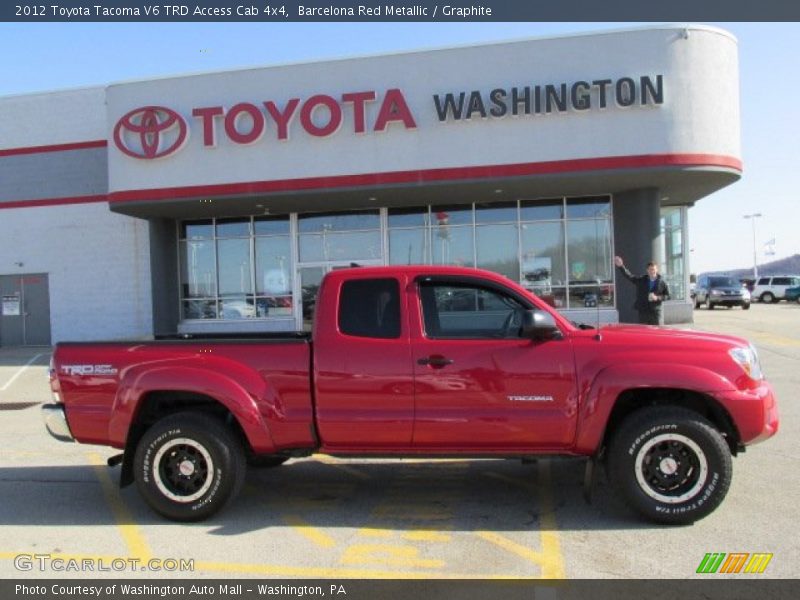 Barcelona Red Metallic / Graphite 2012 Toyota Tacoma V6 TRD Access Cab 4x4