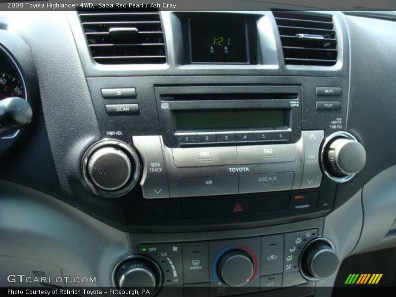 Salsa Red Pearl / Ash Gray 2008 Toyota Highlander 4WD