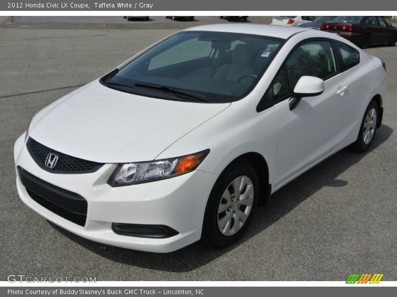 Taffeta White / Gray 2012 Honda Civic LX Coupe