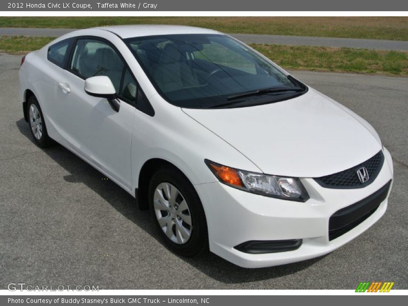 Taffeta White / Gray 2012 Honda Civic LX Coupe