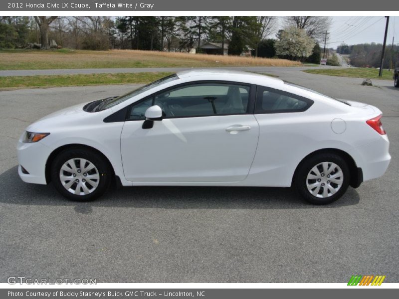 Taffeta White / Gray 2012 Honda Civic LX Coupe