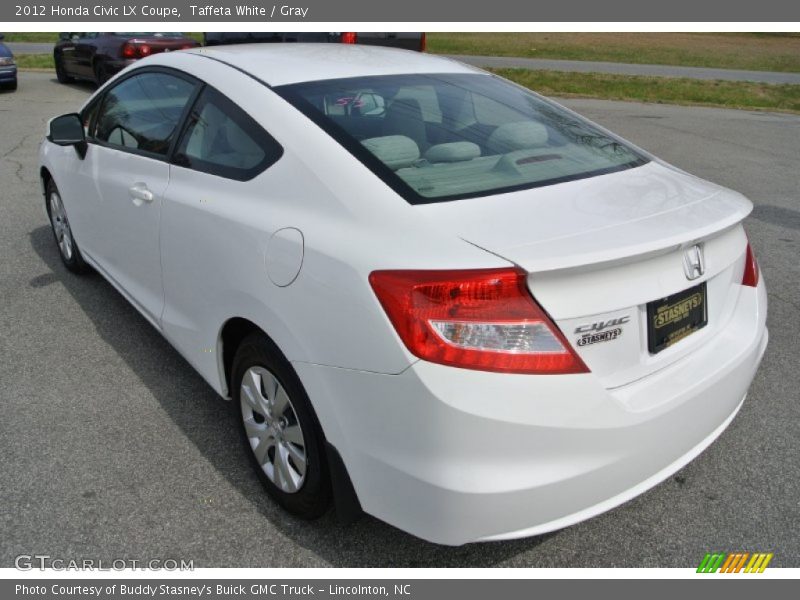 Taffeta White / Gray 2012 Honda Civic LX Coupe