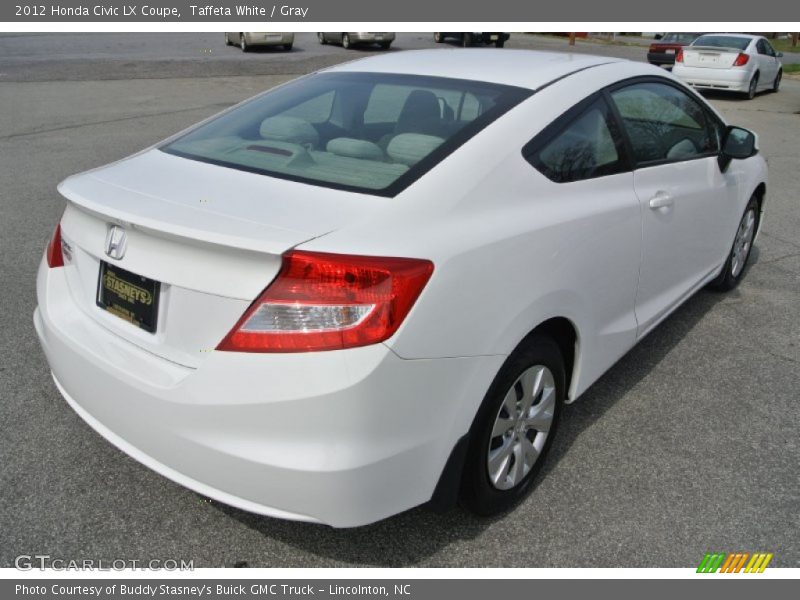 Taffeta White / Gray 2012 Honda Civic LX Coupe