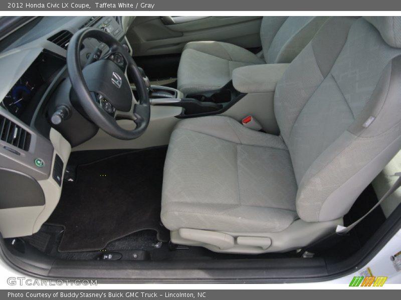 Taffeta White / Gray 2012 Honda Civic LX Coupe