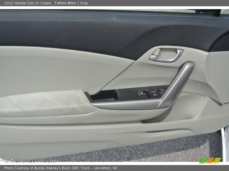 Taffeta White / Gray 2012 Honda Civic LX Coupe