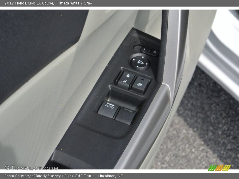 Taffeta White / Gray 2012 Honda Civic LX Coupe