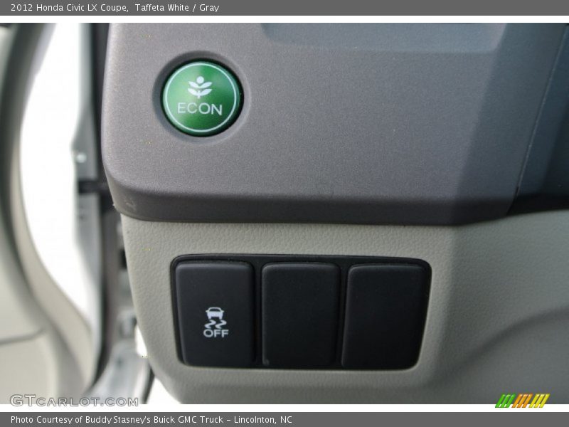 Taffeta White / Gray 2012 Honda Civic LX Coupe