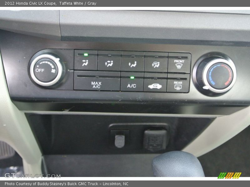 Taffeta White / Gray 2012 Honda Civic LX Coupe