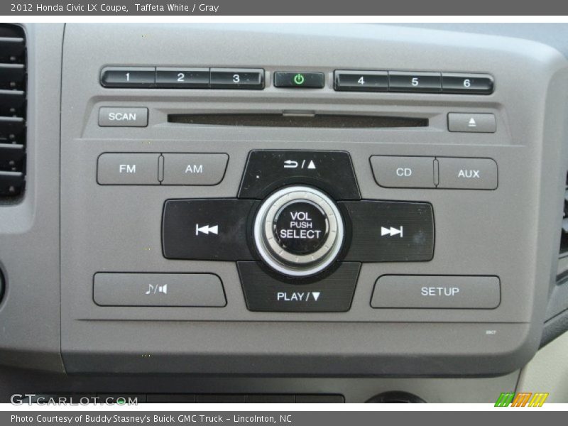 Taffeta White / Gray 2012 Honda Civic LX Coupe