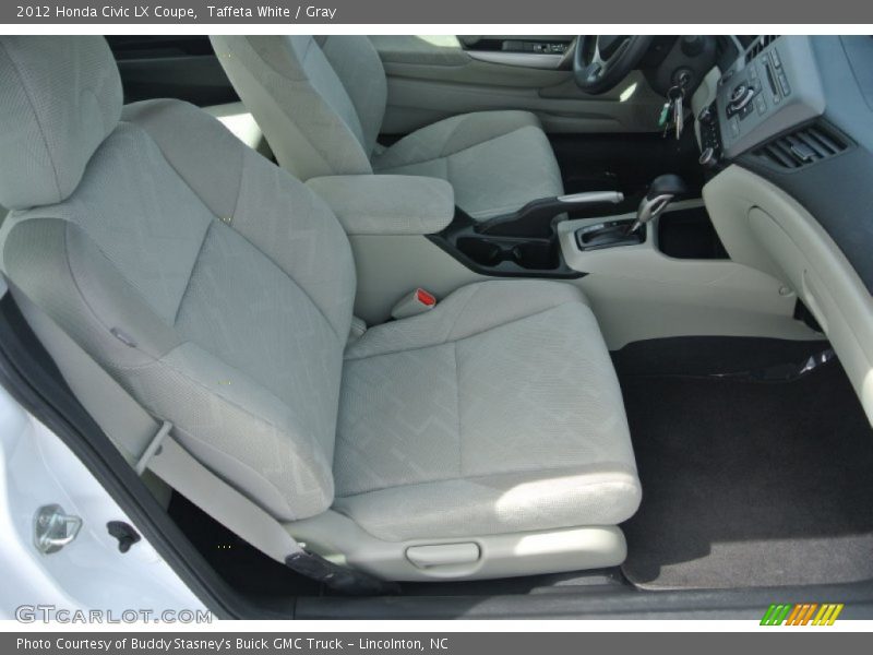 Taffeta White / Gray 2012 Honda Civic LX Coupe