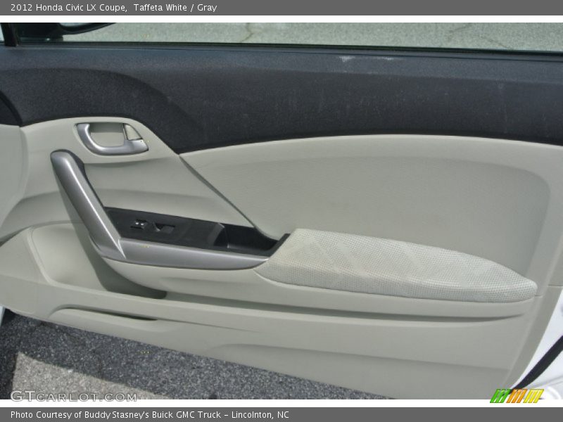 Taffeta White / Gray 2012 Honda Civic LX Coupe