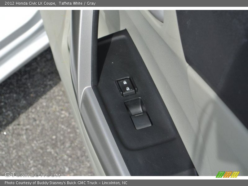 Taffeta White / Gray 2012 Honda Civic LX Coupe