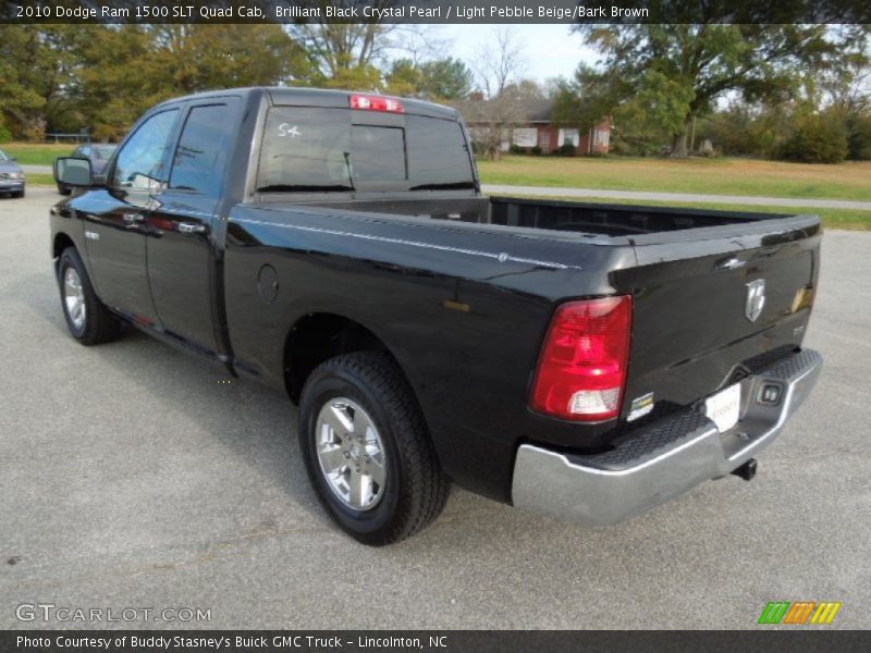 Brilliant Black Crystal Pearl / Light Pebble Beige/Bark Brown 2010 Dodge Ram 1500 SLT Quad Cab