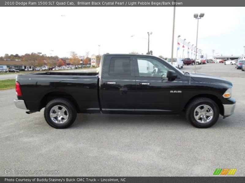 Brilliant Black Crystal Pearl / Light Pebble Beige/Bark Brown 2010 Dodge Ram 1500 SLT Quad Cab