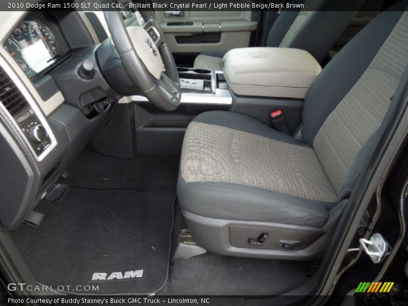 Brilliant Black Crystal Pearl / Light Pebble Beige/Bark Brown 2010 Dodge Ram 1500 SLT Quad Cab