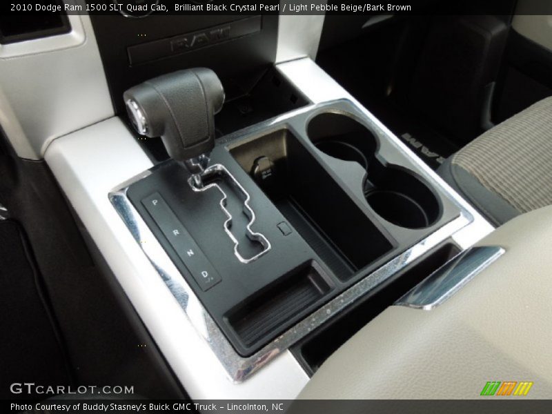 Brilliant Black Crystal Pearl / Light Pebble Beige/Bark Brown 2010 Dodge Ram 1500 SLT Quad Cab