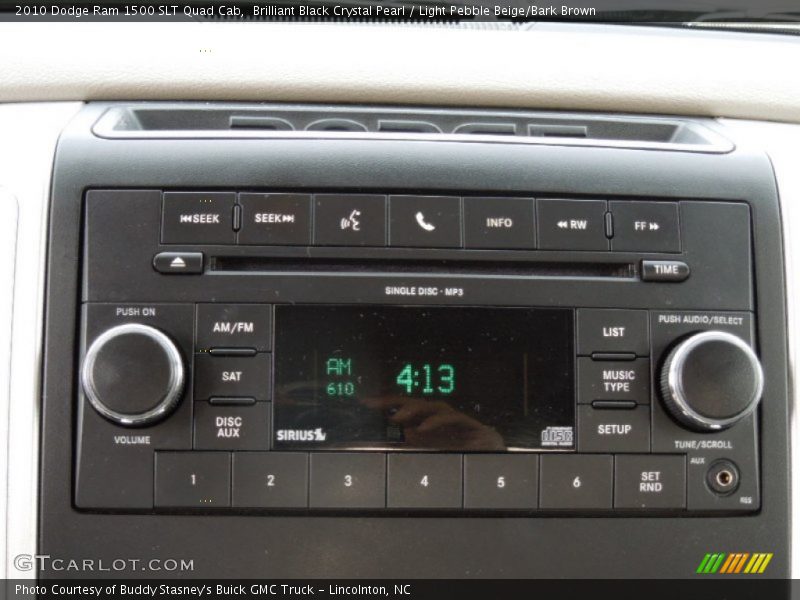 Brilliant Black Crystal Pearl / Light Pebble Beige/Bark Brown 2010 Dodge Ram 1500 SLT Quad Cab