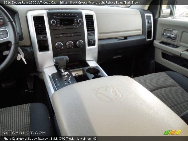 Brilliant Black Crystal Pearl / Light Pebble Beige/Bark Brown 2010 Dodge Ram 1500 SLT Quad Cab