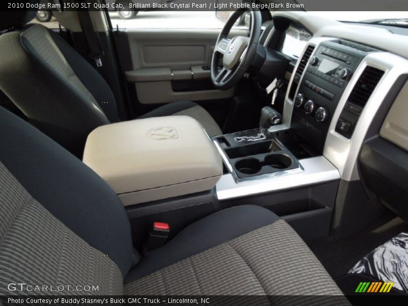 Brilliant Black Crystal Pearl / Light Pebble Beige/Bark Brown 2010 Dodge Ram 1500 SLT Quad Cab
