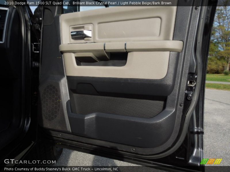 Brilliant Black Crystal Pearl / Light Pebble Beige/Bark Brown 2010 Dodge Ram 1500 SLT Quad Cab