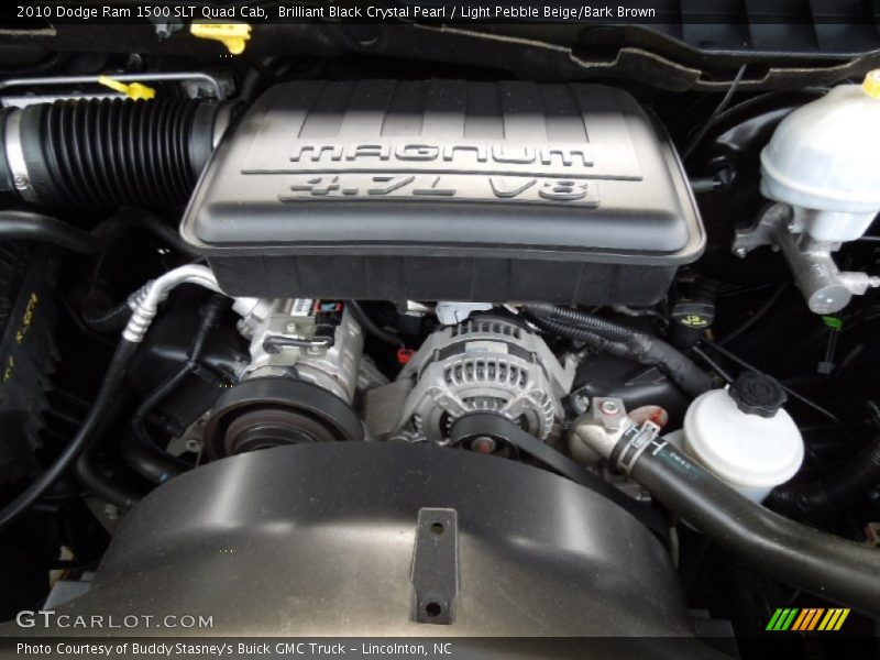 Brilliant Black Crystal Pearl / Light Pebble Beige/Bark Brown 2010 Dodge Ram 1500 SLT Quad Cab