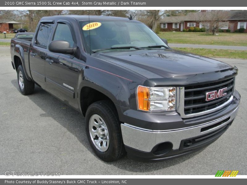 Storm Gray Metallic / Dark Titanium 2010 GMC Sierra 1500 SL Crew Cab 4x4