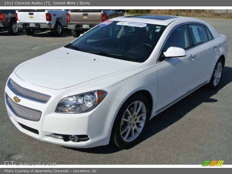 Summit White / Ebony 2012 Chevrolet Malibu LTZ