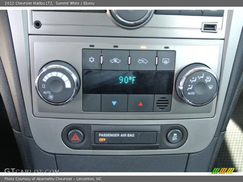 Summit White / Ebony 2012 Chevrolet Malibu LTZ