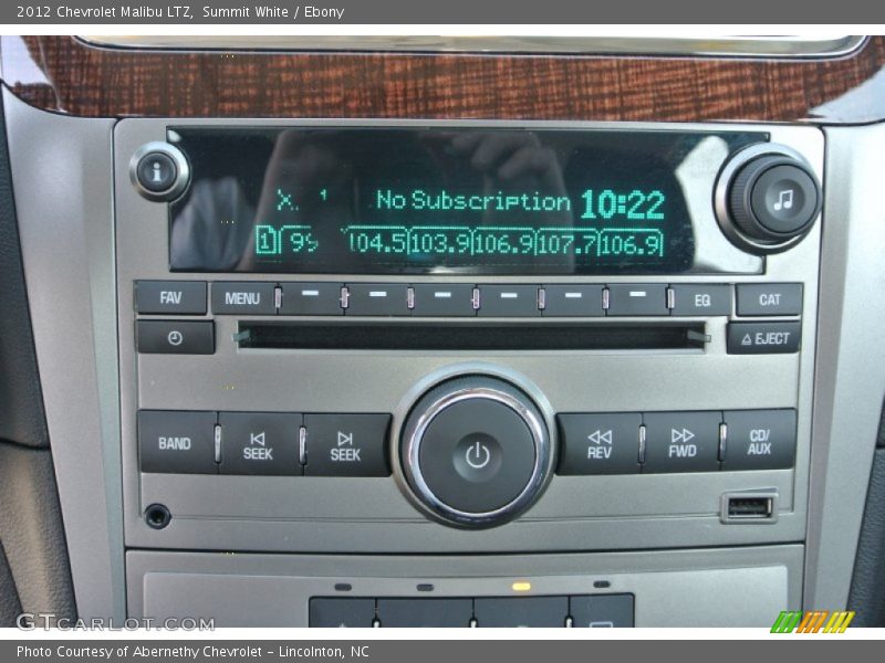 Summit White / Ebony 2012 Chevrolet Malibu LTZ