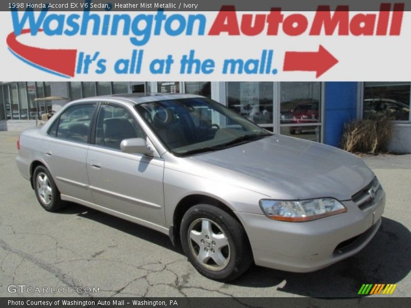 Heather Mist Metallic / Ivory 1998 Honda Accord EX V6 Sedan