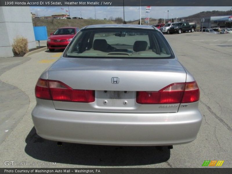 Heather Mist Metallic / Ivory 1998 Honda Accord EX V6 Sedan