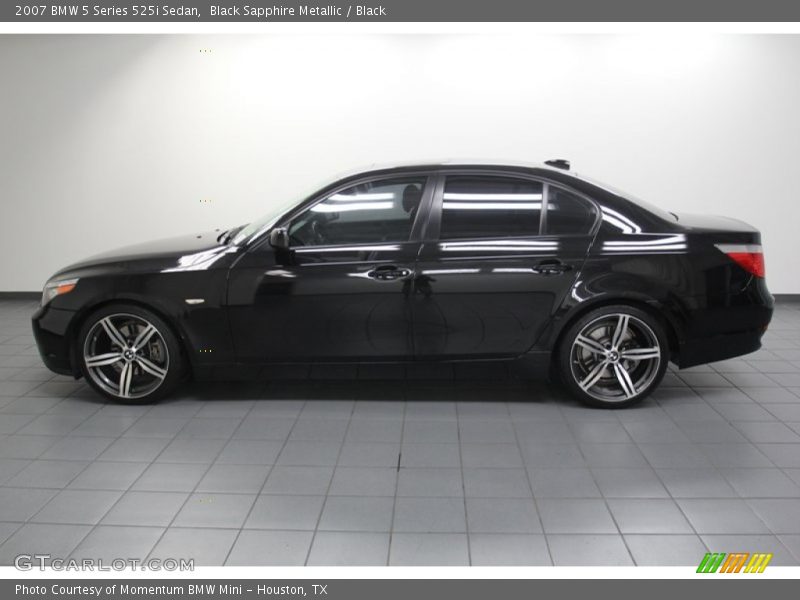 Black Sapphire Metallic / Black 2007 BMW 5 Series 525i Sedan