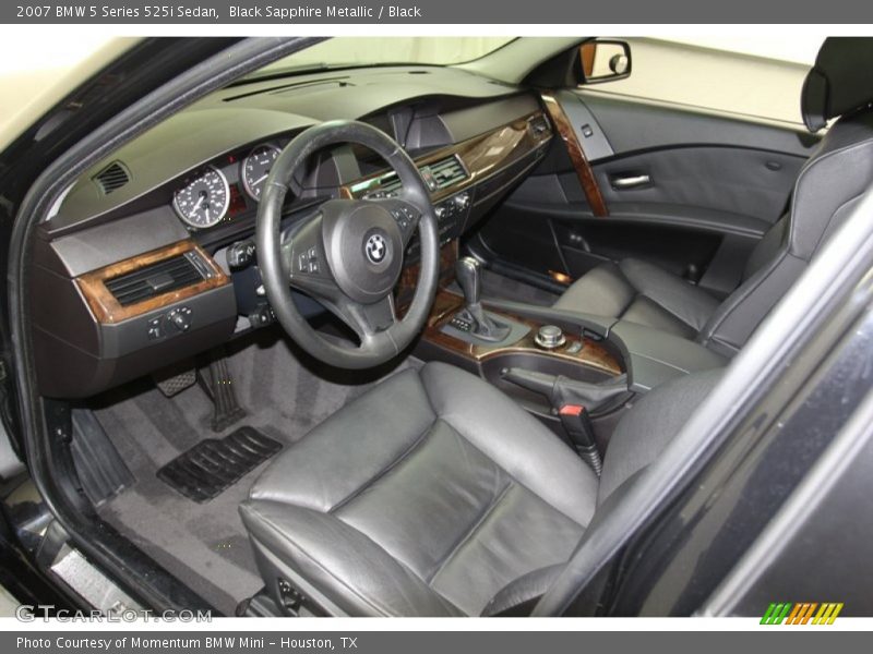 Black Sapphire Metallic / Black 2007 BMW 5 Series 525i Sedan