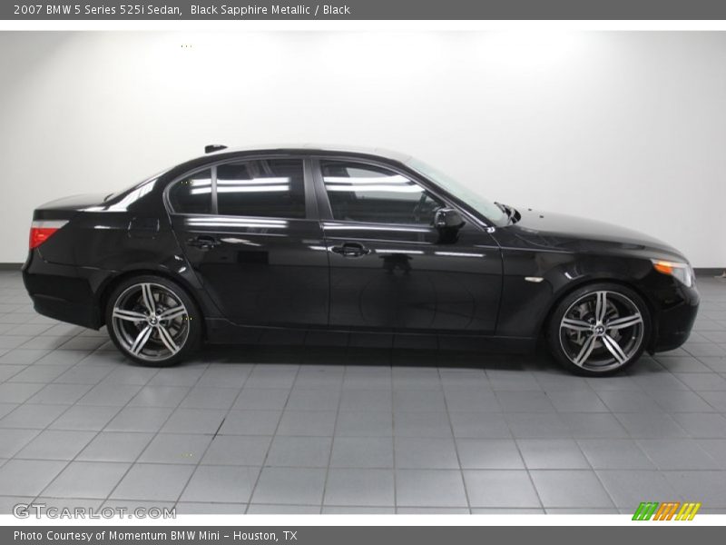 Black Sapphire Metallic / Black 2007 BMW 5 Series 525i Sedan