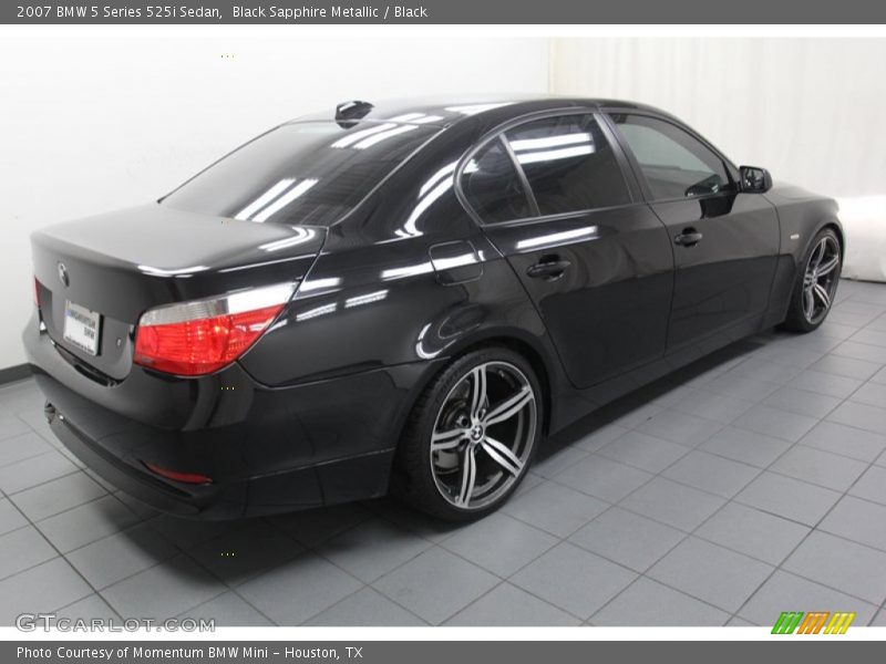 Black Sapphire Metallic / Black 2007 BMW 5 Series 525i Sedan