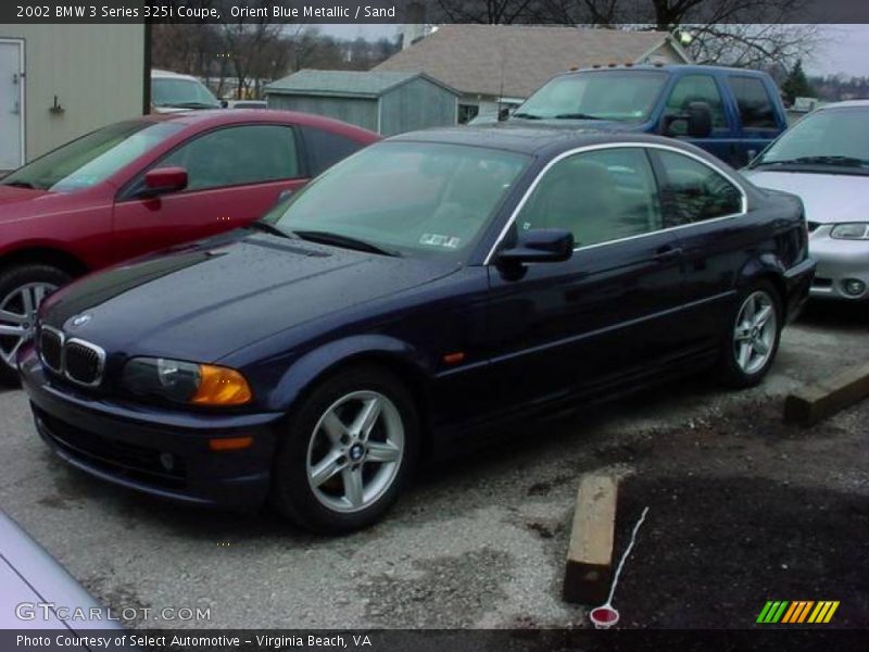 Orient Blue Metallic / Sand 2002 BMW 3 Series 325i Coupe