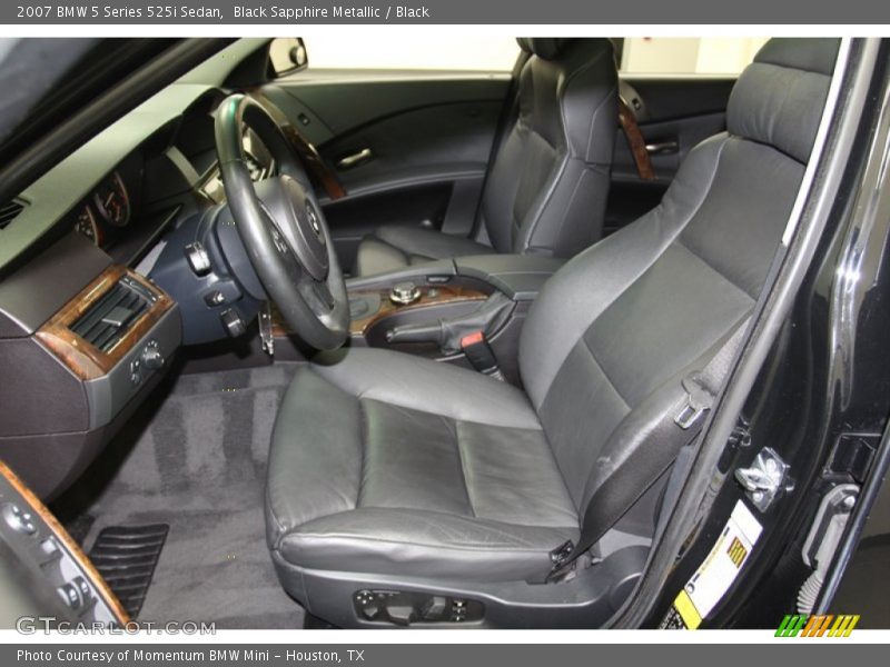 Black Sapphire Metallic / Black 2007 BMW 5 Series 525i Sedan