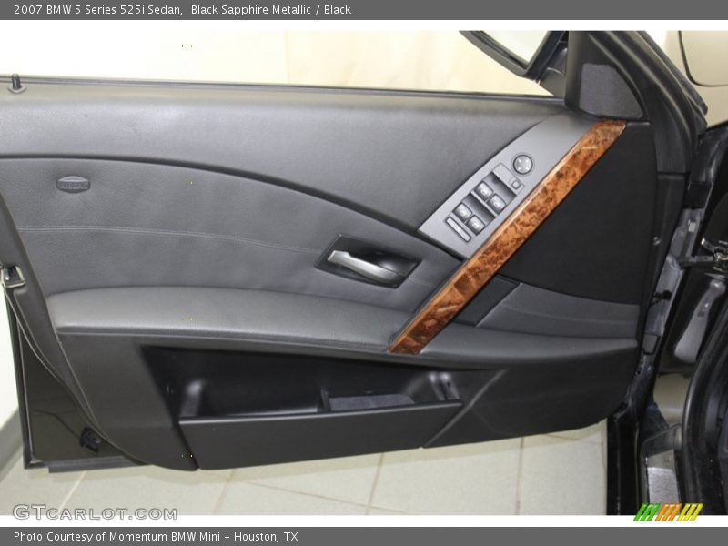 Black Sapphire Metallic / Black 2007 BMW 5 Series 525i Sedan