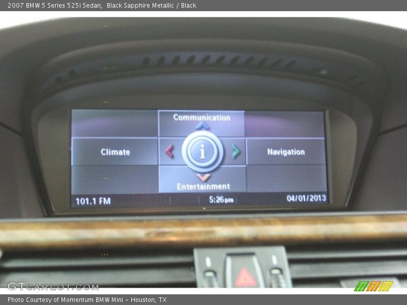 Black Sapphire Metallic / Black 2007 BMW 5 Series 525i Sedan
