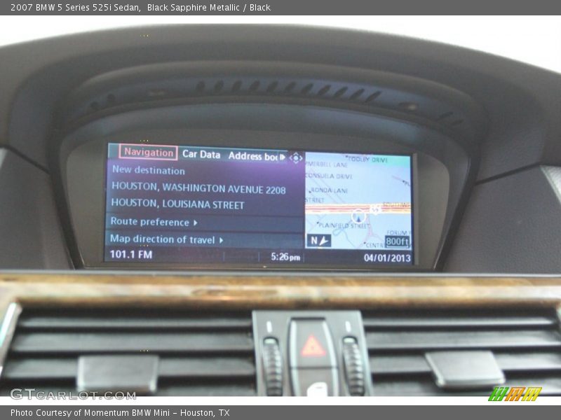 Black Sapphire Metallic / Black 2007 BMW 5 Series 525i Sedan