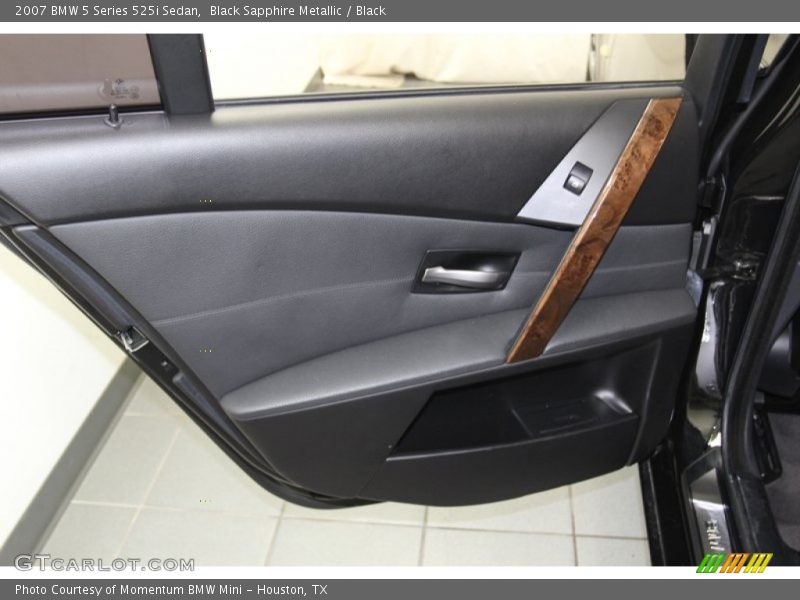 Black Sapphire Metallic / Black 2007 BMW 5 Series 525i Sedan