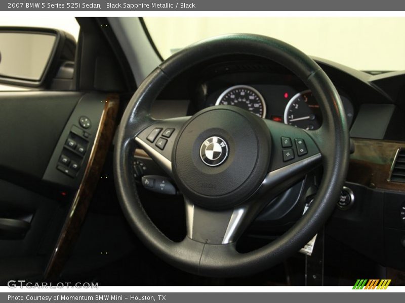 Black Sapphire Metallic / Black 2007 BMW 5 Series 525i Sedan