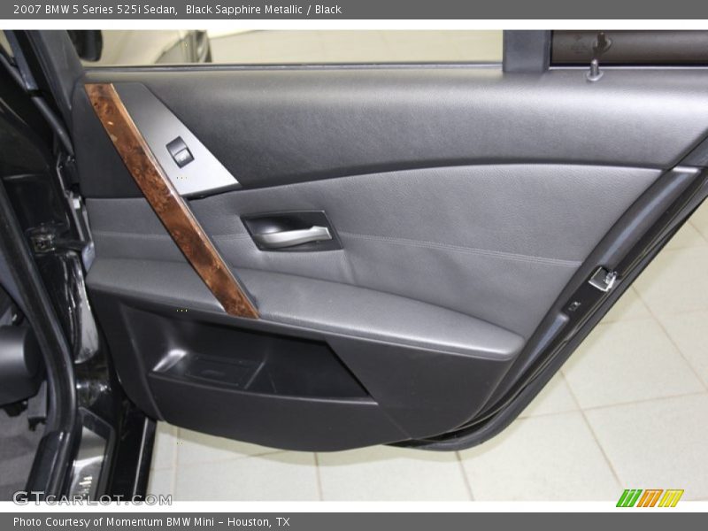 Black Sapphire Metallic / Black 2007 BMW 5 Series 525i Sedan