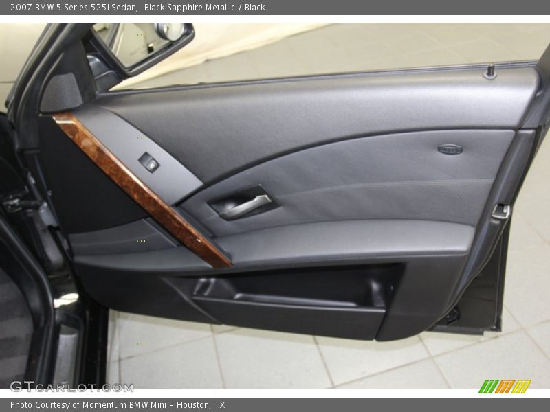 Black Sapphire Metallic / Black 2007 BMW 5 Series 525i Sedan