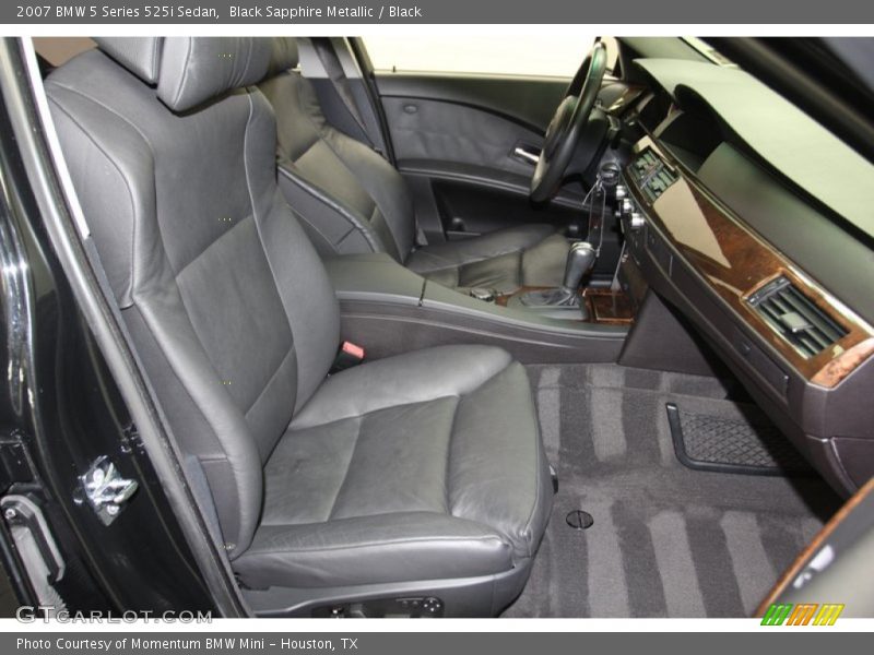 Black Sapphire Metallic / Black 2007 BMW 5 Series 525i Sedan