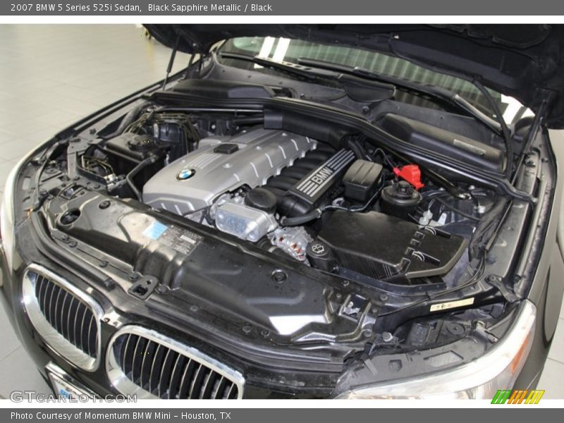 Black Sapphire Metallic / Black 2007 BMW 5 Series 525i Sedan