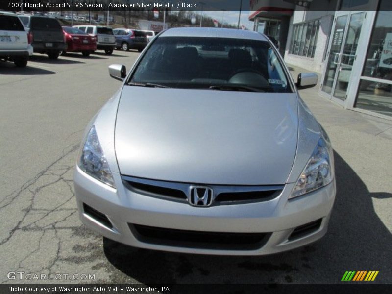 Alabaster Silver Metallic / Black 2007 Honda Accord SE V6 Sedan
