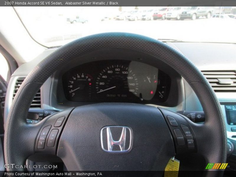 Alabaster Silver Metallic / Black 2007 Honda Accord SE V6 Sedan