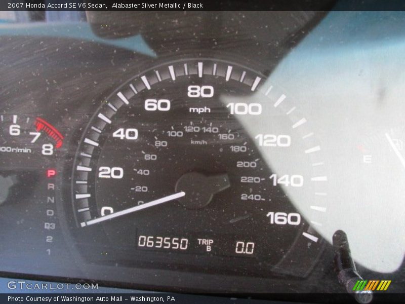 Alabaster Silver Metallic / Black 2007 Honda Accord SE V6 Sedan